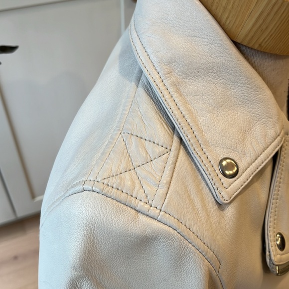 EUC Lambskin All Saints Dalby Slim Fit Leather Biker Jacket - Picture 5 of 11